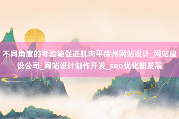 不同角度的考验能促进肌肉平徐州网站设计_网站建设公司_网站设计制作开发_seo优化衡发展